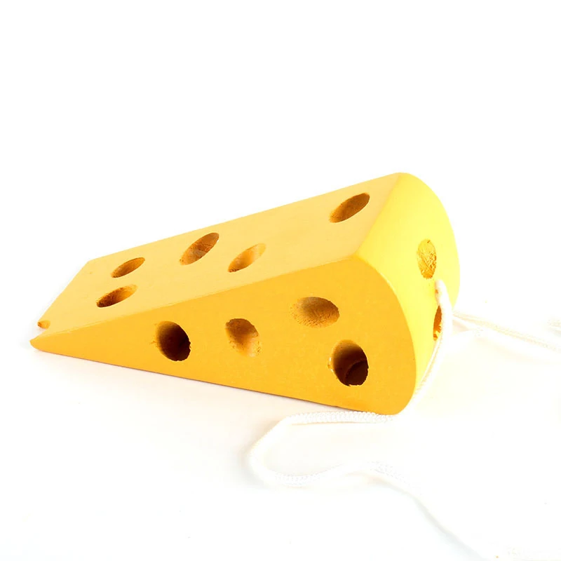 

Wooden Education Baby Kindergarten Mouse Thread Cheese Plaything Early Learning Education Toys Montessori Teaching Aids Math To