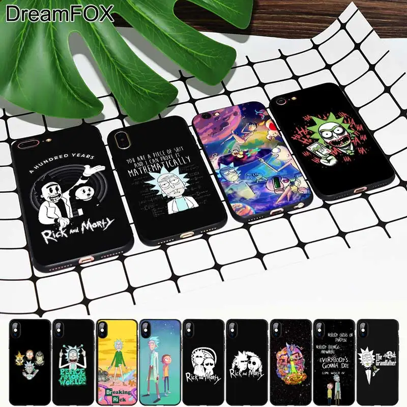 

M552 Rick And Morty Black Soft TPU Silicone Case Cover For Apple iPhone 11 Pro XR XS Max X 8 7 6 6S Plus 5 5S 5G SE