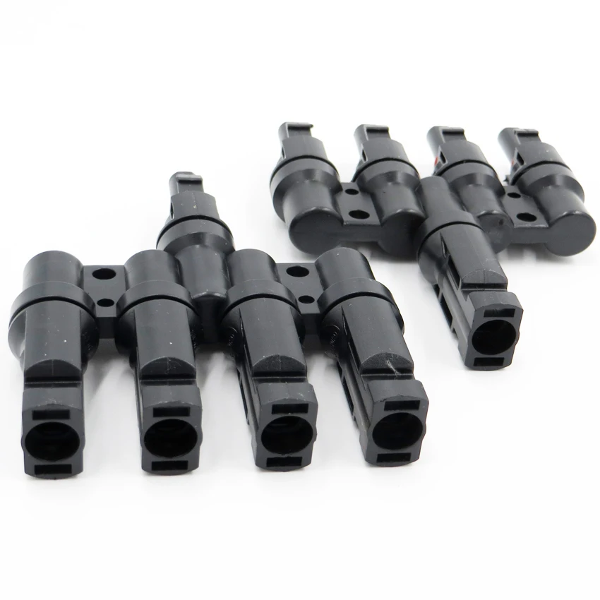 

1pair x MC4 4T 1 to 4 in Branch parallel connection 30A 1000V Electrical Solar MC4 Connector Photovoltaic Panel Cable Wire Conne