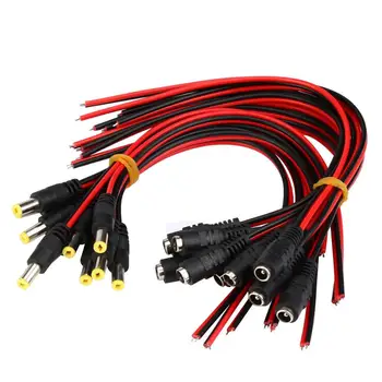

Franchise 20Pcs 5.5x2.1mm Male+Female DC Power Socket Jack Plug Connector Cable 12V EF #0418