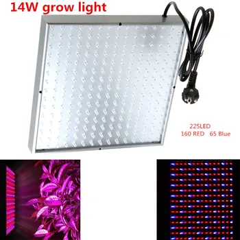 

1pc 14W 165 Red + 60 Blue LED Grow light AC 85-265V Led plant grow lamp for Flower /Plant