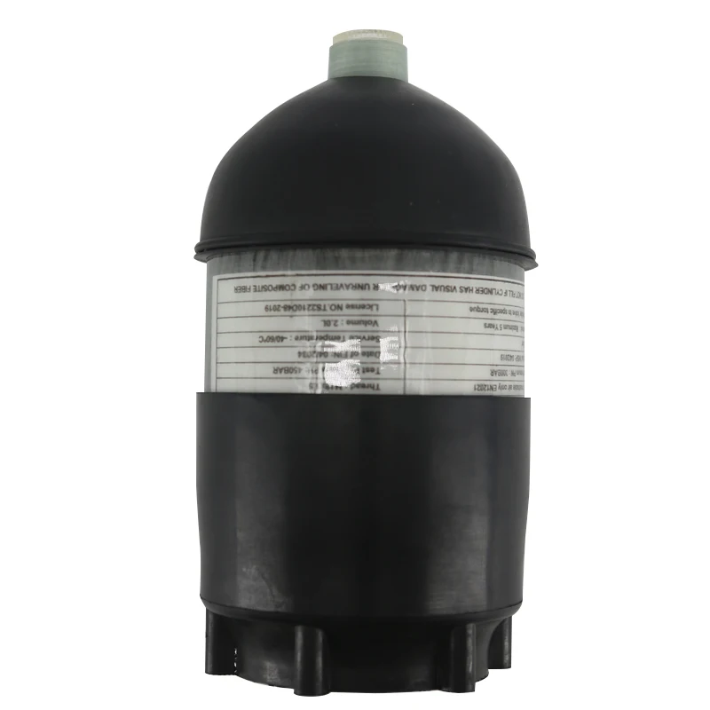 AC50201 2L CE аквалангов/дайвинг 4500psi углеродного волокна цилиндр Pcp мини/сжатый/Пейнтбол воздушный бак/пистолет+ крышка резиновый протектор