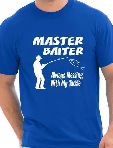 Master Baiter забавная футболка Fishinger Грубая мужская размер S XXXL крутая Повседневная