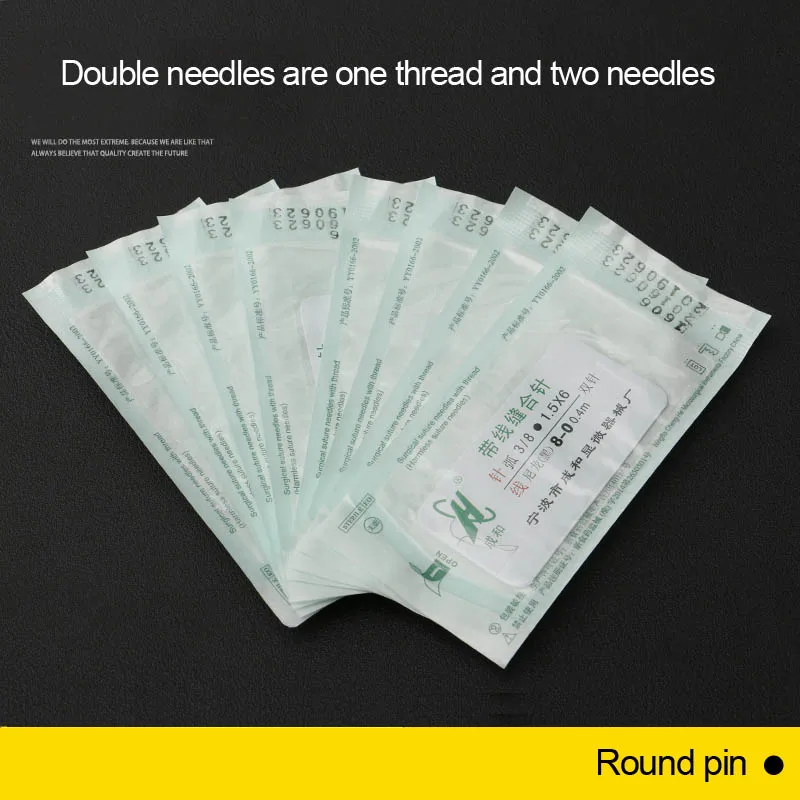 

10pc/set accessories Suture Needle Microsurgery Nylon Monofilament Wire Round Needle