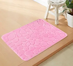 Фланелевые коврики можно мыть камушками 40*60 см-5 цветов - Цвет: Pink