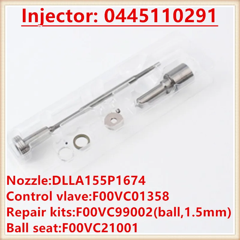 

0445110291 / 0 445 110 291 injector repait kits overhaul kit F00VC21001 F00VC99002 DLLA155P1674 F00VC01358 0445110291