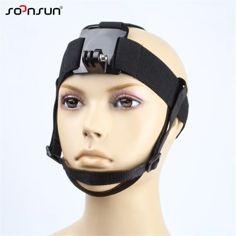 

SOONSUN Head Strap Mount Head Harness Mount Belt with Chin Strap for GoPro Hero 7 6 5 4 3 2018 for SJCAM for Xiaomi Yi Accessory