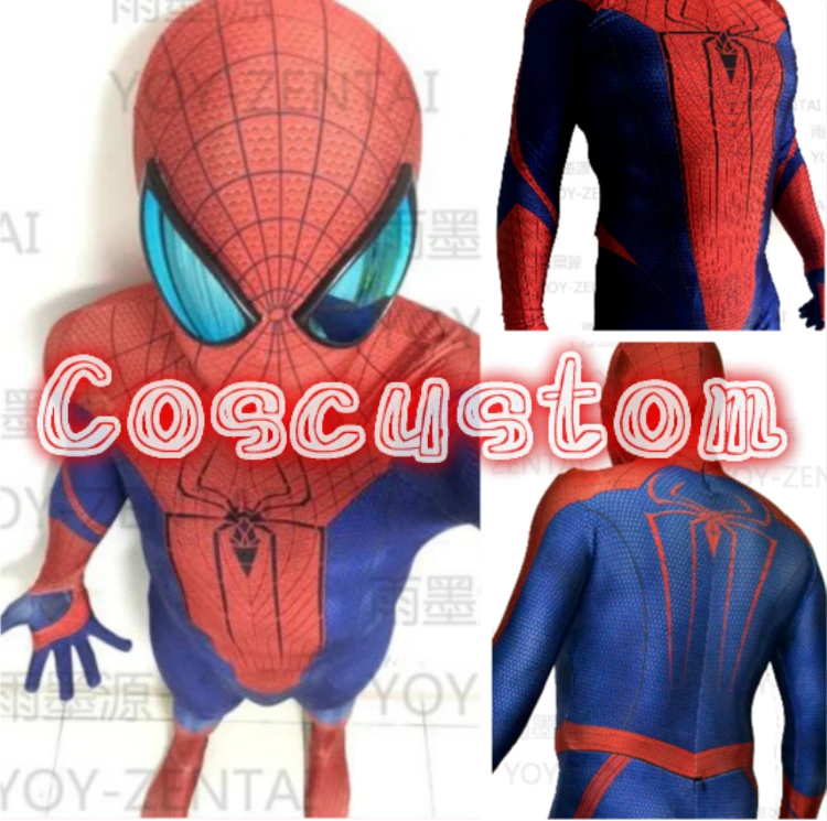 Coscustom High Quality Superhero Amazing Spider Man 1 Cosplay Costume Spiderman Costume Suit