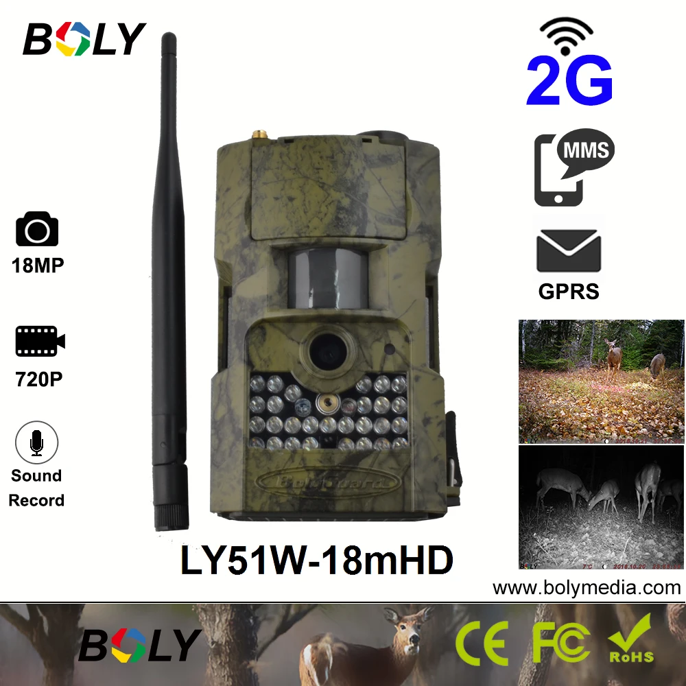 2G hunting cameras 850nm BolyGuard camera MMS GPRS game cam 18MP 720P video support sound