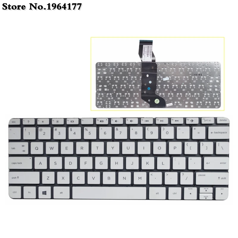 Американская Клавиатура для ноутбука hp stream 13 C000 C014TU C103TU C021TU 13-C 13-c050ur английское серебро без рамки для ноутбука