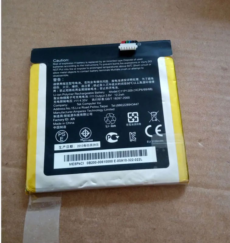 

ALLCCX high quality mobile phone battery C11P1309 for ASUS Note6 ME560CG K00G FHD6 with good quality