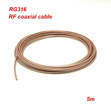 Посеребренные Медь RF RG316 укомплектованный коаксиальный кабель привести низкие потери радио частотный разъем шнур провод