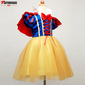 New Summer Girls Snow White Princess Dresses Kids Girls Halloween Party Christmas Cosplay Dresses Costume Children Girl Clothing