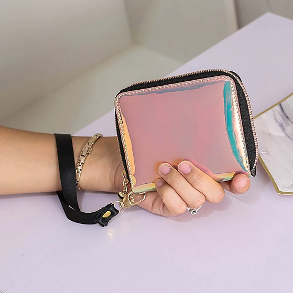 Монета карман для женщин портмоне клатч бумажник на молнии Мода переменный цвет держатель карты кошелек девушки студентов молнии кошельки