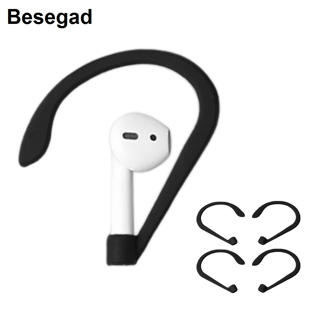 

Besegad 2 Pairs Anti-lost In-Ear Eartips Earbuds Earpods Earphone Earhook Hook Holder for Apple Airpods Air Pods Accessories