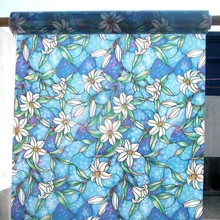 Матовая самоклеящаяся оконная пленка, витражная стеклянная наклейка, ПВХ, индивидуальная декоративная Электростатическая Орхидея, домашний декор, Ширина 30/35/40/45