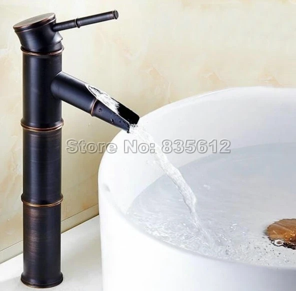 

Black Oil Rubbed Bronze Single Lever Bathroom Basin Faucet Classic Vessel Sink Mixer Tap Deck Mounted Wnf004