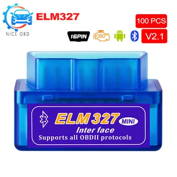 

Mini ELM327 Bluetooth V2.1 OBD 2 Car Diagnostic Tool ELM 327 2.1 obd2 code reader for OBDII Protocols Auto Scanner