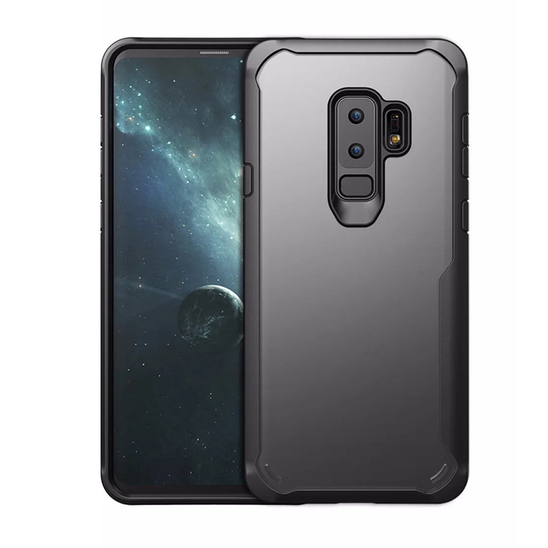 Мягкий силикон+ Твердый акриловый чехол для samsung Galaxy S8 S9 S10 прозрачный чехол
