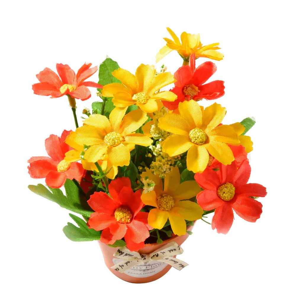 Fake flower Chrysanthemumwith plastic vase bonsai Artificial flowers for wedding party Garden farmhouse decoration fake flower Fake flower Chrysanthemumwith plastic vase bonsai Artificial flowers for wedding party Garden farmhouse decoration fake flower