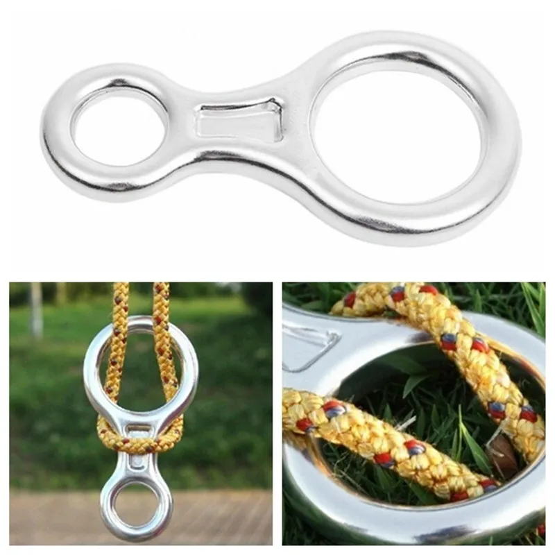 في الهواء الطلق 35KN 8 شكل السليل تسلق الصخور Carabiners الهبوط من قمم الجبال الإنحدار السلامة حلقة ل تسلق الصخور المعدات