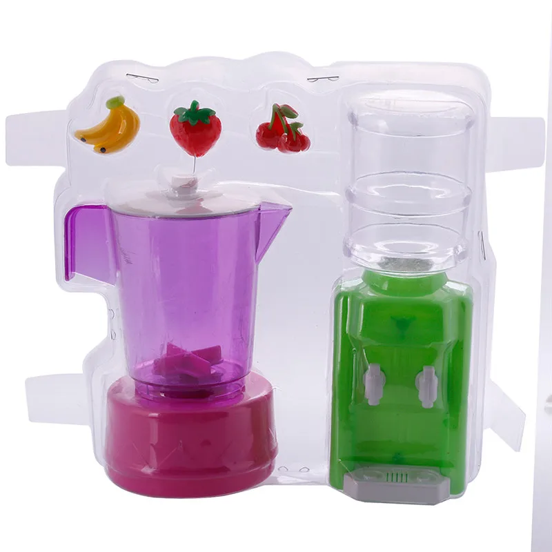 

2Pcs/Set Colorful Plastic Juice Extractor Funny Educational Cute Water Fountain Fruit Kitchenware Tool for Doll Game#289042