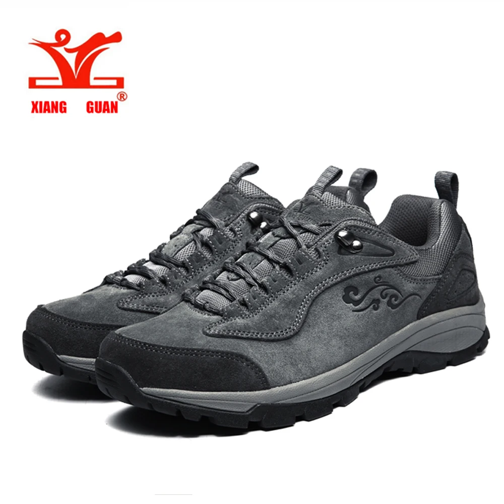 2016 xiangguan man outdoor sports shoes athletic light leather waterproof breathable hiking shoes women climbing sneakers 36-45