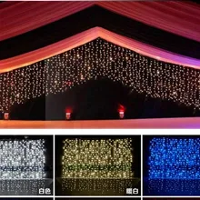 Фея 3*1 м 150 светодиодных шторы Строка Гирлянда Свет Рождество год Свадьба для отдыха и вечеринок Главная Luminaria украшения ламп