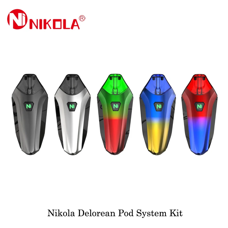 

Nikola Delorean Cartridge Pod System Vape Kit Electronic Cigarettes 2ML Capacity 370mAh Battery All-in-one Vape Vaporizer Ecigs