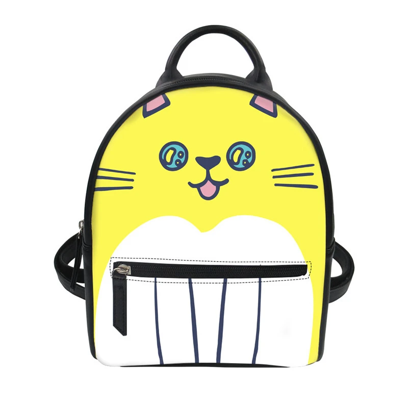 004 THIKIN A Cat играя в гольф принт женский рюкзак колледж мини PU Маленький рюкзак для девочек многофункциональные дорожные сумки на плечо на заказ - Цвет: 004
