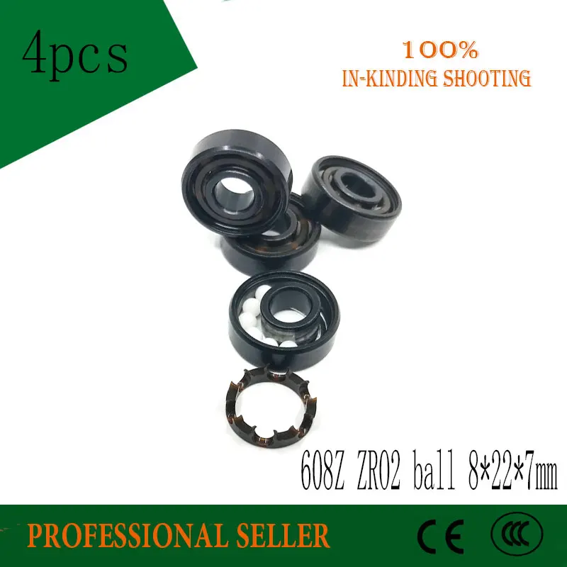 Free shipping 4pcs 608 Zro2 Hybrid Ceramic 608 Inline Skate Bearing 608Z Abec11 for Skateboard Speed Skate Roller Hand Spinner Free shipping 4pcs 608 Zro2 Hybrid Ceramic 608 Inline Skate Bearing 608Z Abec11 for Skateboard Speed Skate Roller Hand Spinner