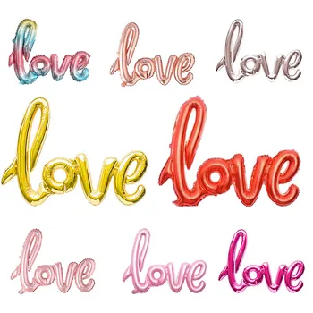 

Letter Balloon LOVE Siamesed Foil Balloons Wedding Decoration Ballons Romantic Valentine's Day Love Letter Balls Party Supplies