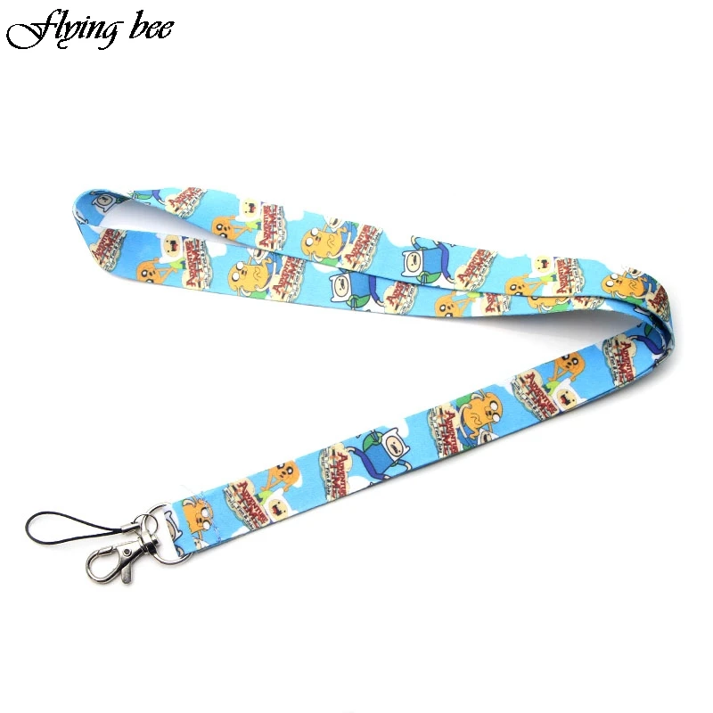 

Flyingbee Adventure Time kawaii Lanyard Phone Rope Keychains Phone Lanyard for Keys ID Card Cartoon Lanyards For Men Women X0092