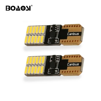 

2x T10 W5W 168 CANBUS No ERROR 4014 CREE Chip LED Car Auto DRL Replacement Clearance Light Parking Bulbs Lamps Car Light Source