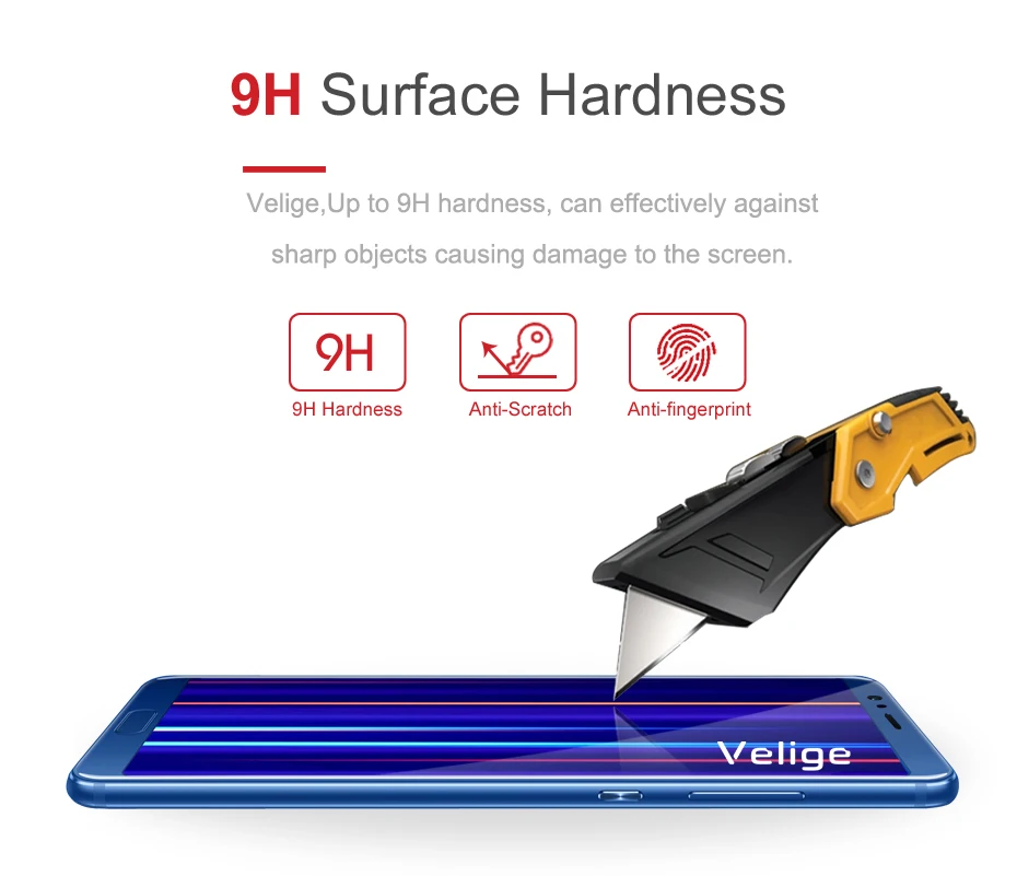 Velige Real 2.5D Full Cover Tempered Glass for Huawei Honor View 10 Honor V10 V 10 Screen Protector HD Clarity Glass Film (10)