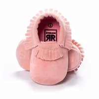 Г. Зимние Рождественские зимние сапоги для маленьких девочек однотонная замшевая обувь с меховой бахромой для малышей Обувь для новорожденных 10-15 см, розовая, красная, Бежевая обувь