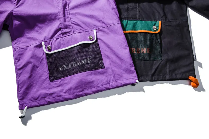 Front Pocket Half Zip Hooded Windbreaker Jacket 8