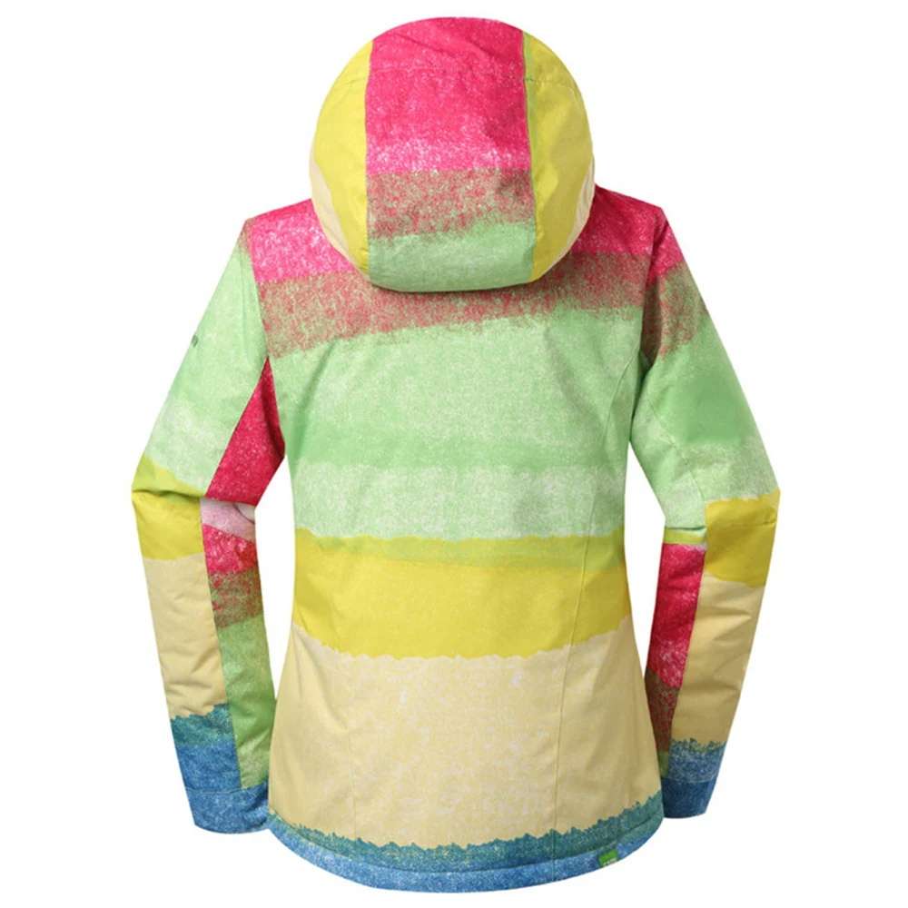 GSOU الثلوج النساء سترة تزلج سوبر الدافئة الفتيات سترة الثلج للماء عالية الجودة التزلج على الجليد على الجليد سترة الإناث