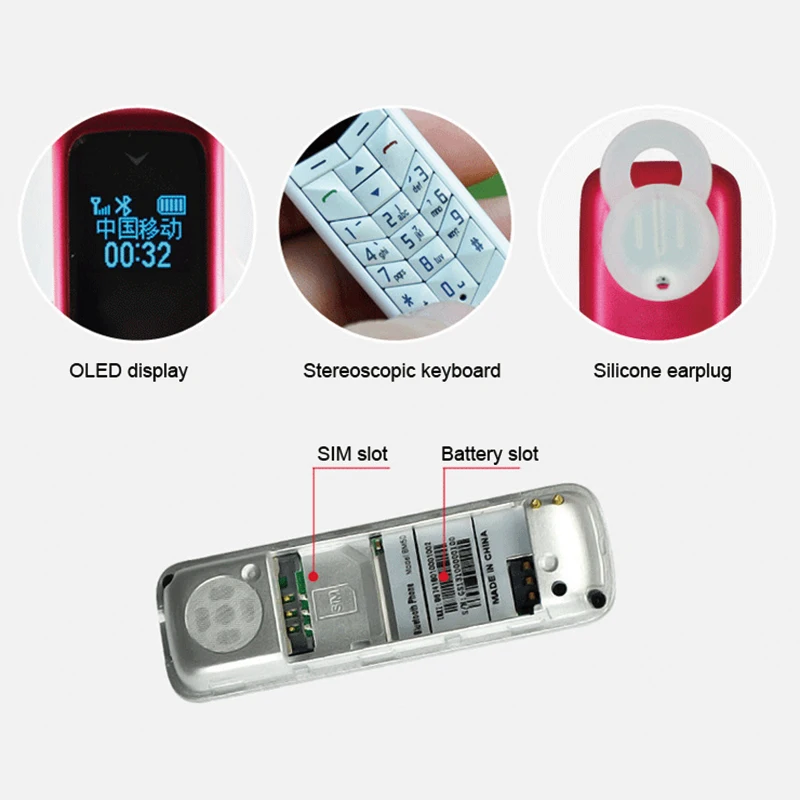 MAFAM BM50 0.66inch mini mobile phone bluetooth earphone Headset bluetooth dialer smallest cell Cellphone GSM Network P485 MAFAM BM50 0.66inch mini mobile phone bluetooth earphone Headset bluetooth dialer smallest cell Cellphone GSM Network P485