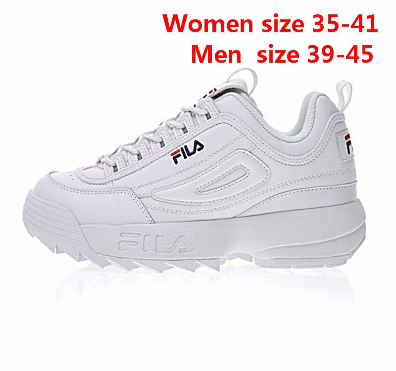 

Top quality FILAS MEN AND WOMEN Disruptor II 2 Big sawtooth thicker and higher leg jogging shoes Male and female shoes 36-44