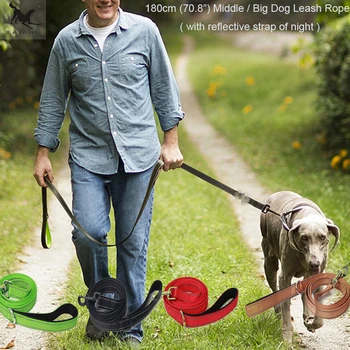 

[TAILUP] Big Dog Leashes Rope 180cm Double Layer Nylon Solid Dog Vest Leashes Collar Lead Rope for Strong Dog Middle Dog CL107