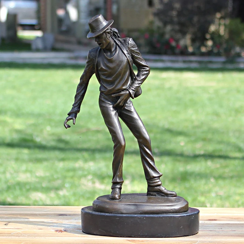 Michael Jackson BRASS statue of musician dancer works of art decoration