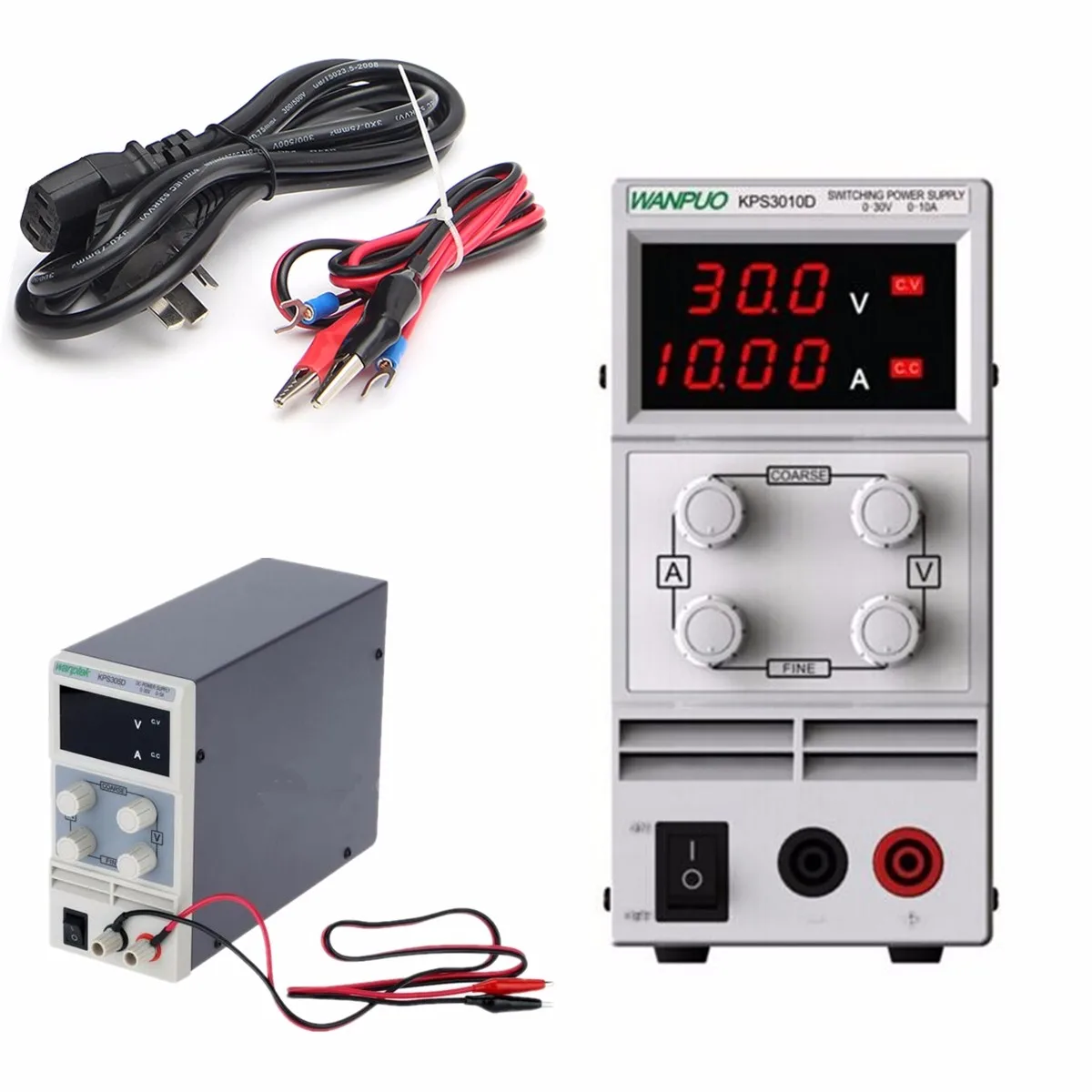 

Mini Double LED DC Digital Adjustable DC Power Supply ,0~30V 0~10A ,110V-220V, Switching Power Supply 0.1V/0.01A