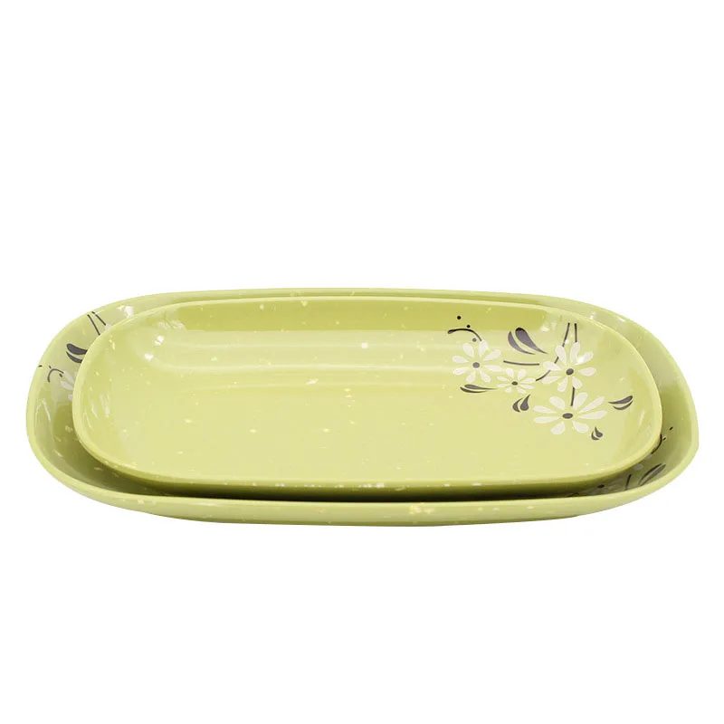

Plastic Dishes And Plate Pizza Dessert Steak Dinner Set Porcelain Tableware Decorative Food Tray Barbecue Porcelain Cold Dish