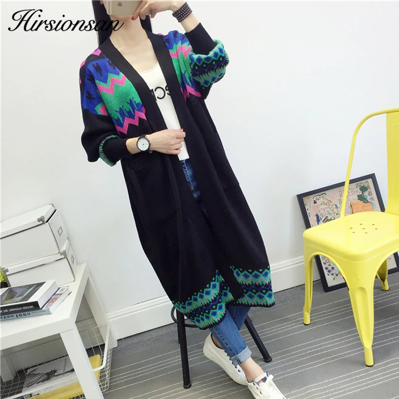 Hirsionsan 2017 Autumn Winter Coat Women Cardigan Color