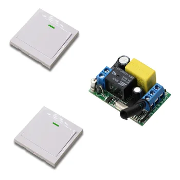 

Smart Home 220V Ceiling Lamp Light LED Bulb Remote Control Switch Wireless Wall Pannel Transmitter Input Output Mini RF Receiver