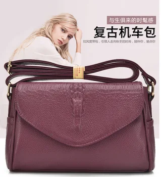 

High Quality Vintage Flap Soft PU Shoulder Zipper Bags Small Bag For Women