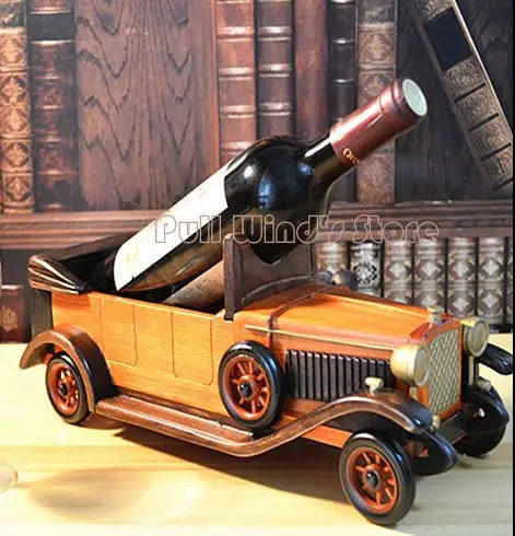Классическая Деревянная Классическая модель автомобиля креативные деревянные стеллажи для вина офисная коробка для хранения вина настольные винные стеллажи Бытовая деревянная мебель