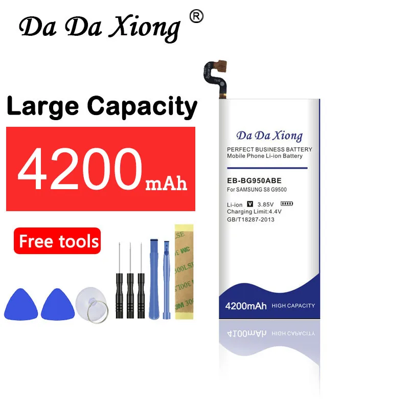 

Da Da Xiong 4200mAh EB-BG950ABE Battery for Samsung GALAXY S8 SM-G9508 G9508 G9500 G950U SM-G G9500