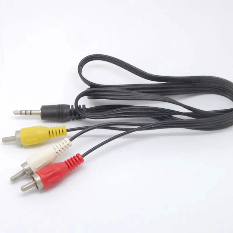 10 قطعة 3.5 مللي متر إلى 3 RCA AV A/V التلفزيون الفيديو وصلة كابل ل MP3 MP4 PMP مشغل الوسائط